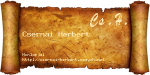 Csernai Herbert névjegykártya